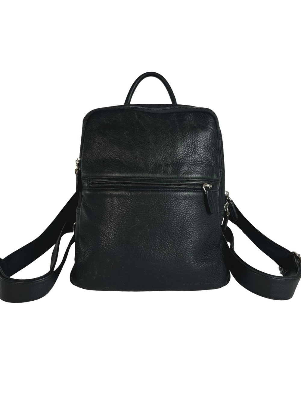 Fossil Mini Leather Backpack Purse Black Pebbled Leather Convertible Bag